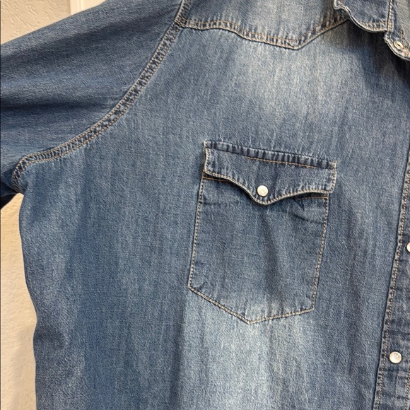 ARULA Classic Blue Denim Shirt, 3X - Picture 6 of 12